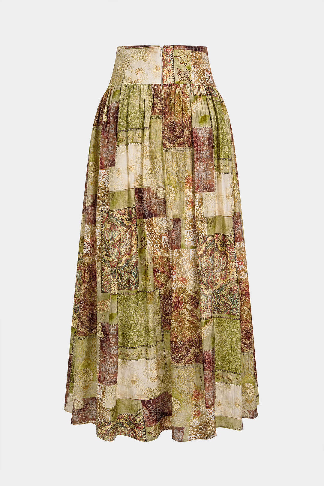 Paisley rok met ruches en rits