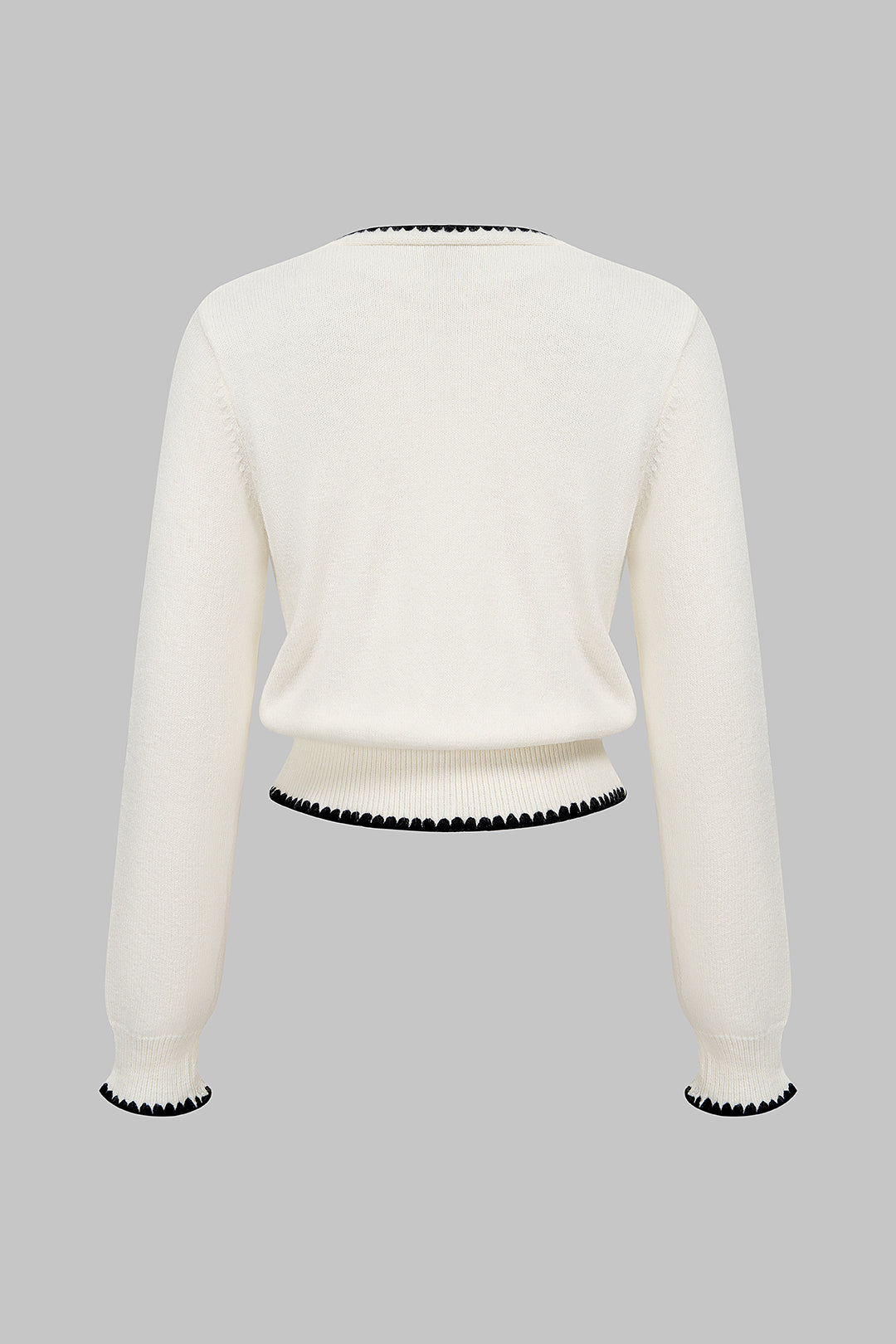 Gebreid vest met V-hals