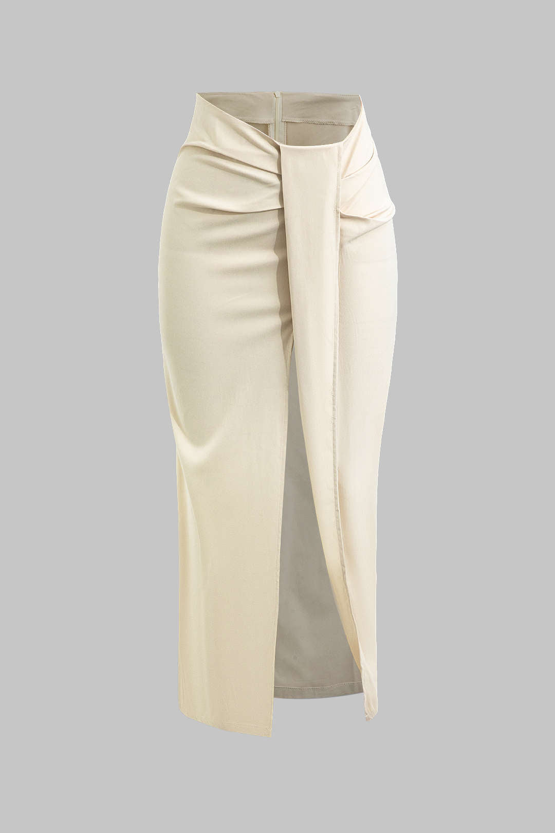 Effen rok met gedraaid detail en knoopdetail