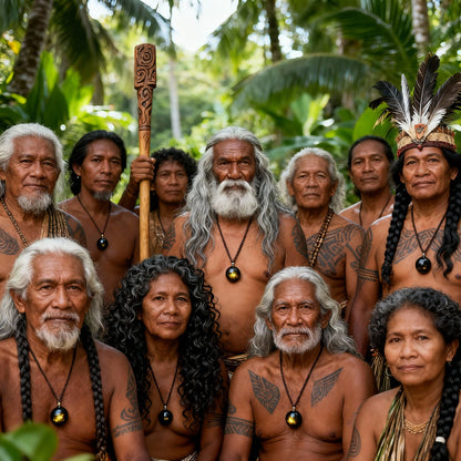 'Keiko’ Goud Obsidiaan Hanger Ketting