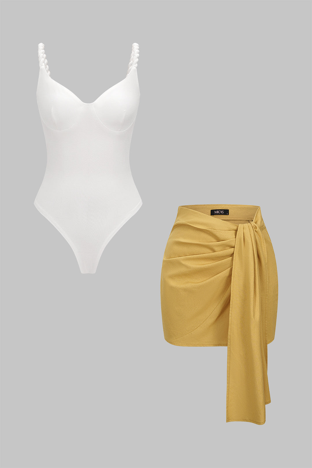 Linnen set met body en rok