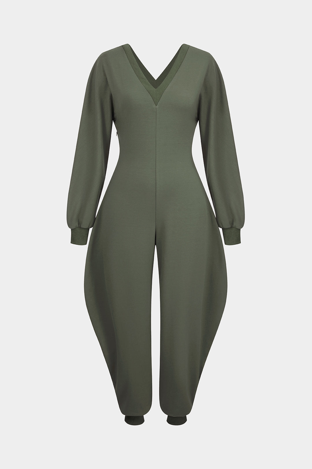 Becca - Jumpsuit met V-hals en lange mouwen
