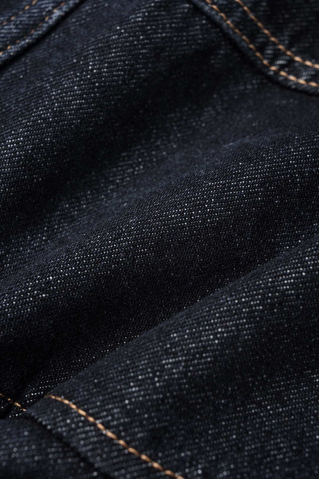 Denim minirok met hoge taille en ruches