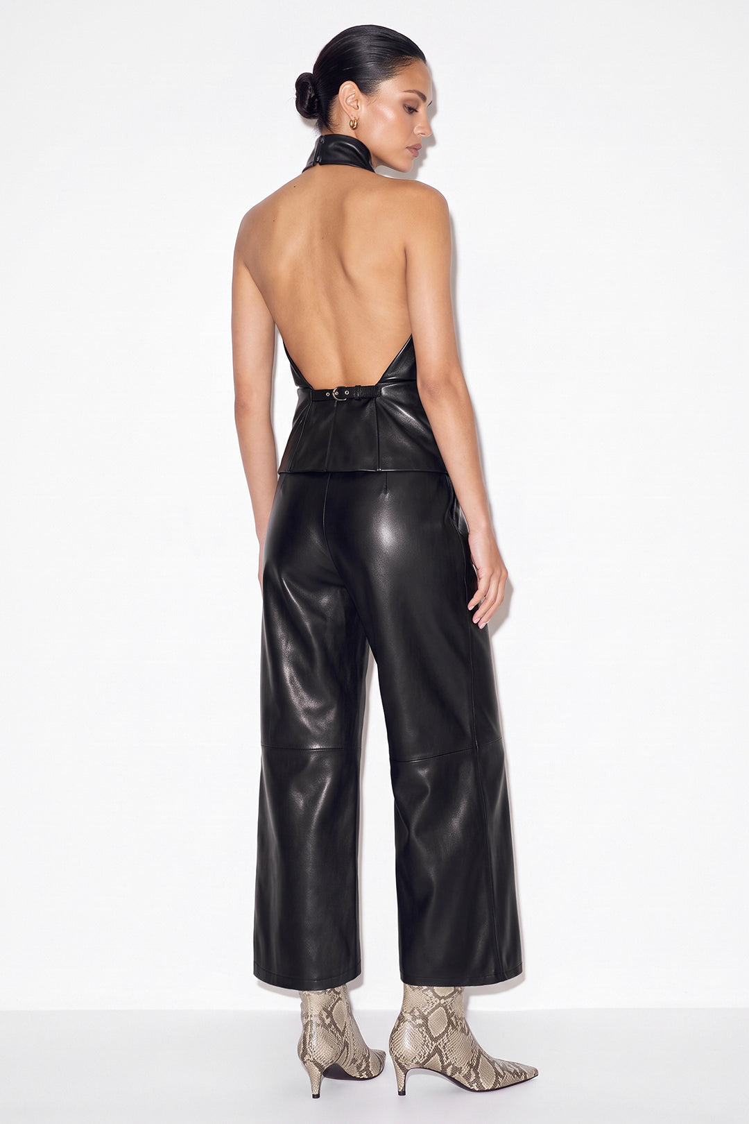 Fleur - Leren-look broek