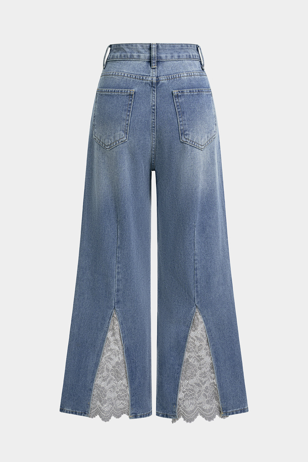 Wijde patchwork jeans