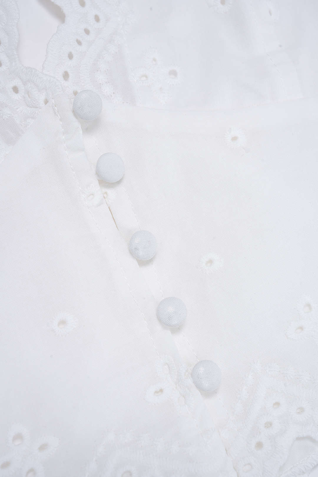 Tanktop met opengewerkt detail, halternek en borduursel
