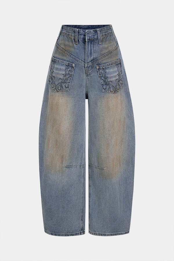 Gwen - Jeans met borduursel en zakken