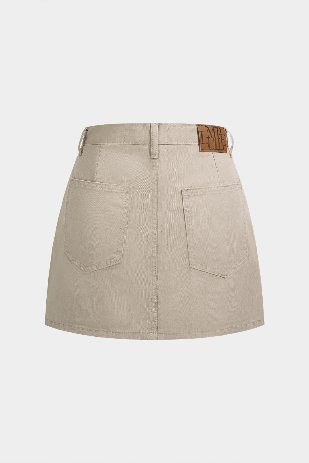 Asymmetrische minirok met zakken