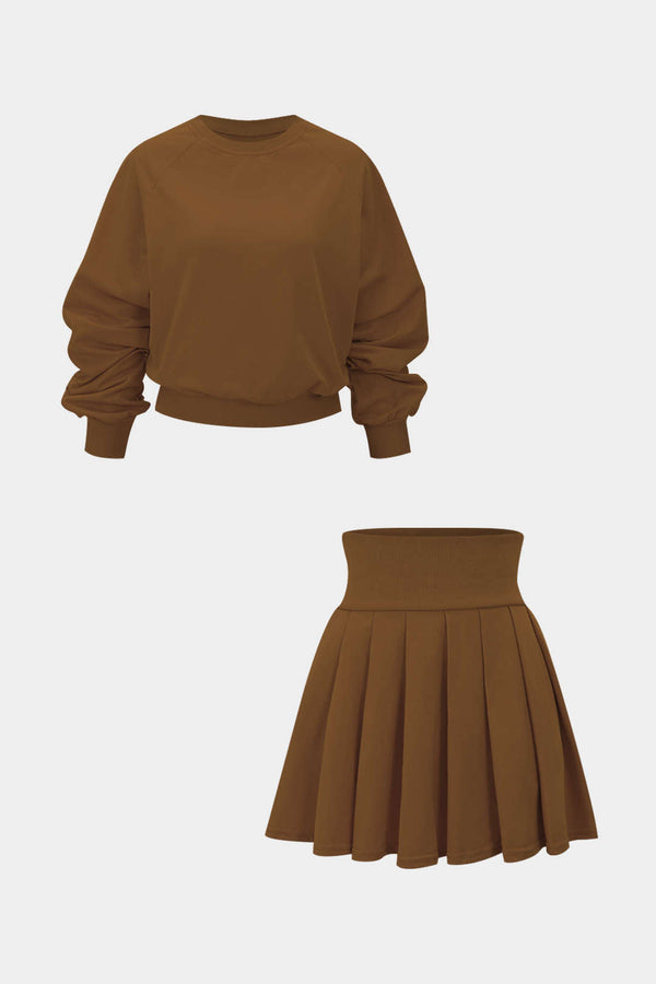 Lisa - Effen set met top en rok