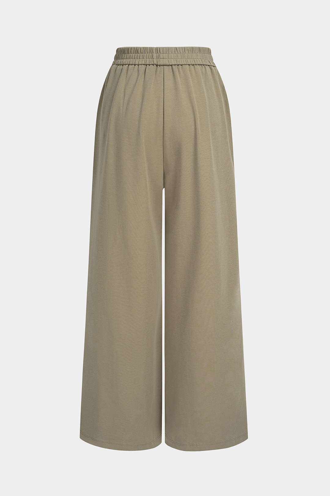 Iris - Effen broek met hoge taille en wijde pijpen