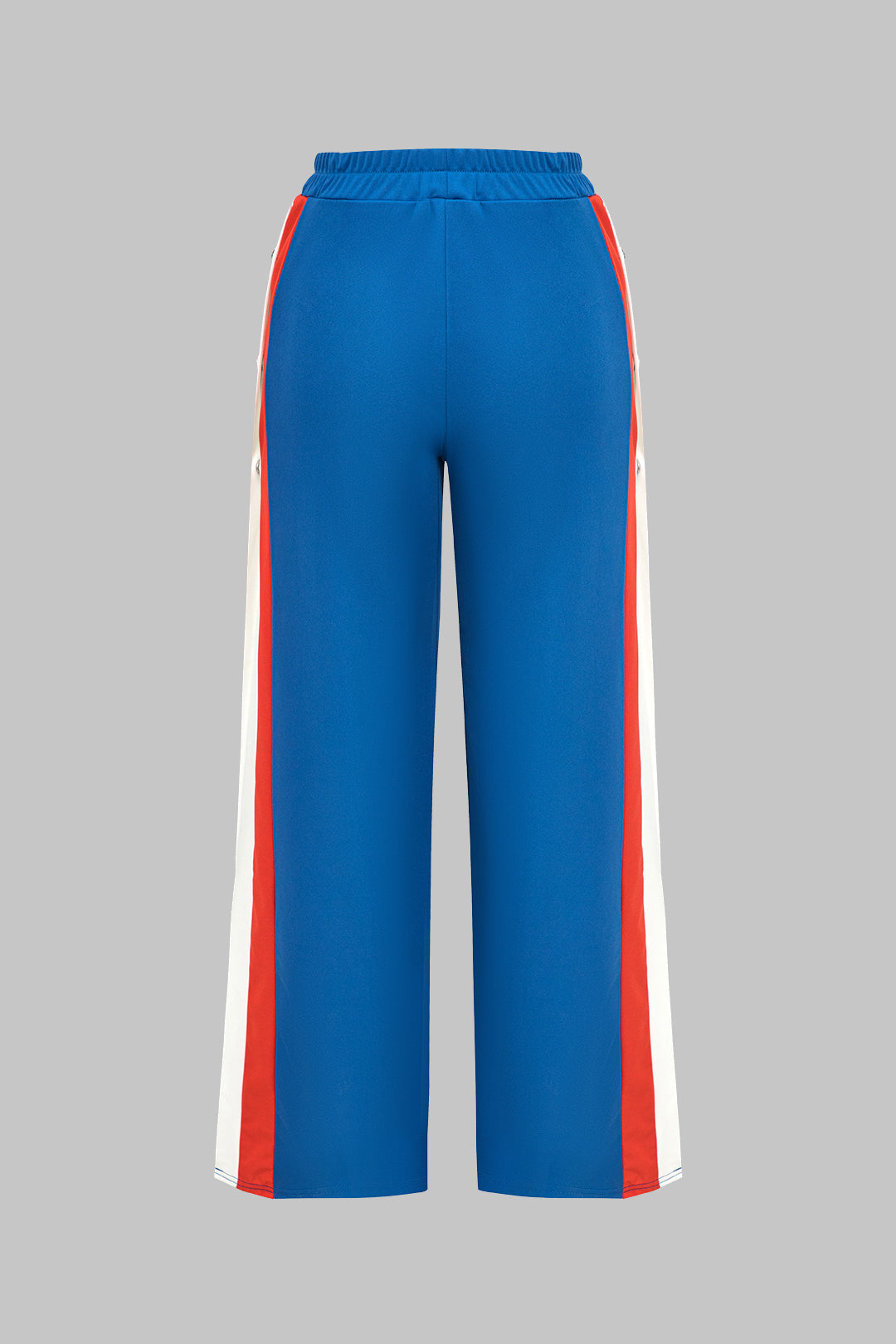 Colorblock pantalon met wijde pijpen
