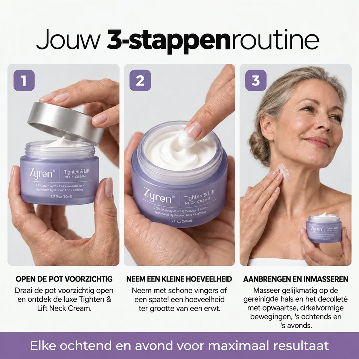 Zyren® halscrèmes voor strakker en lifter