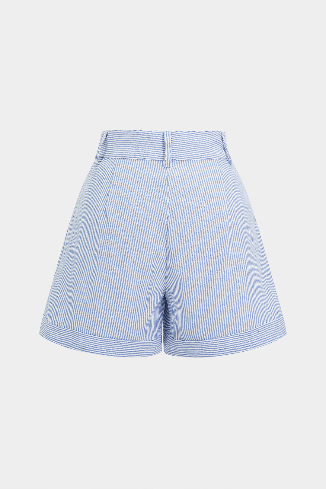 Gestreepte short met hoge taille en knoopjes