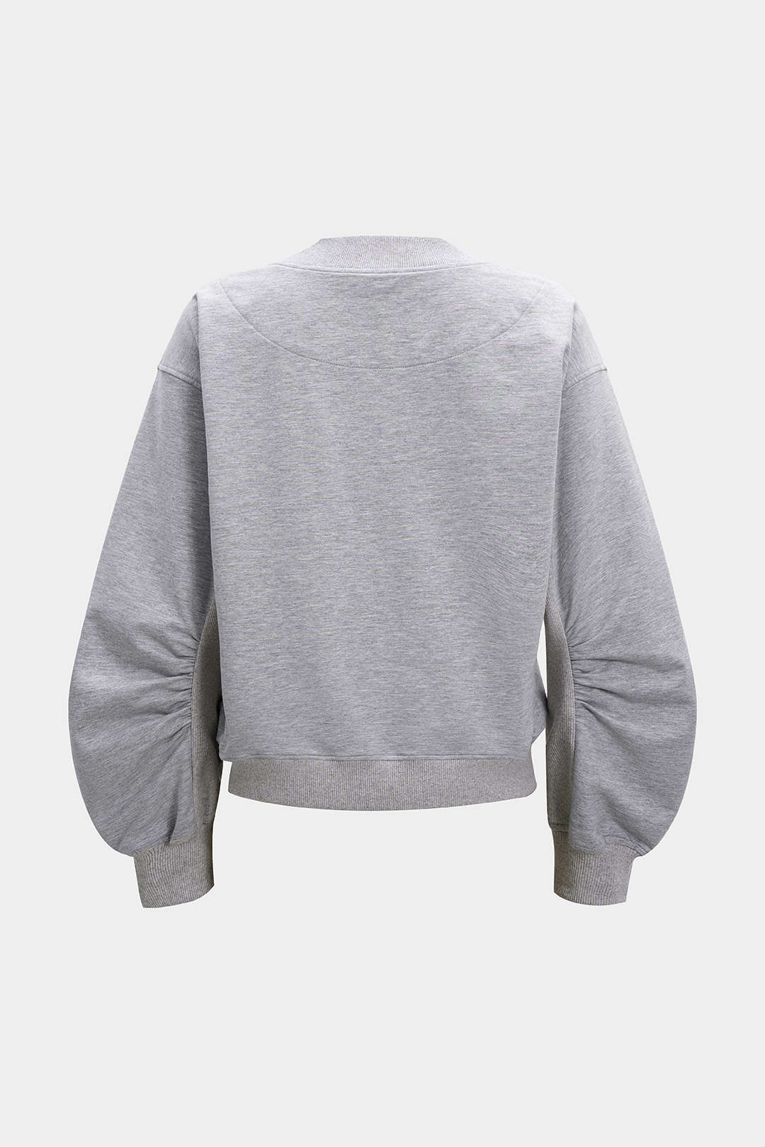 Patchwork sweater met V-hals en lange mouwen