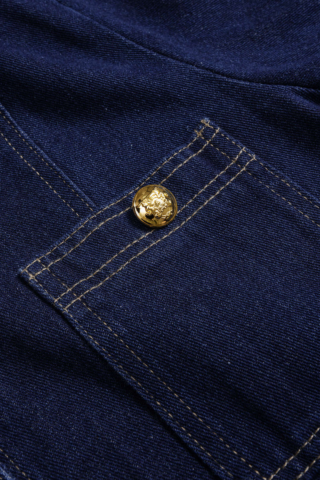 Denim metallic item met knoopjes en zakken