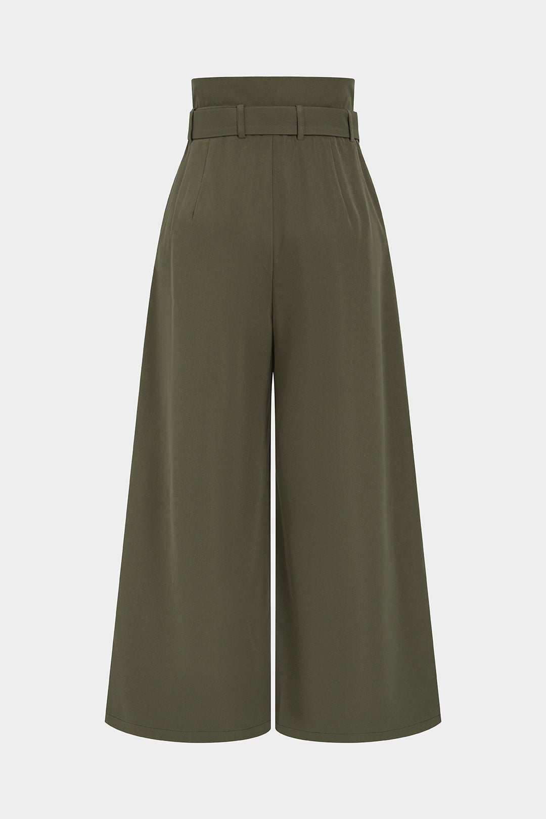 Broek met riem, hoge taille en rechte pijp