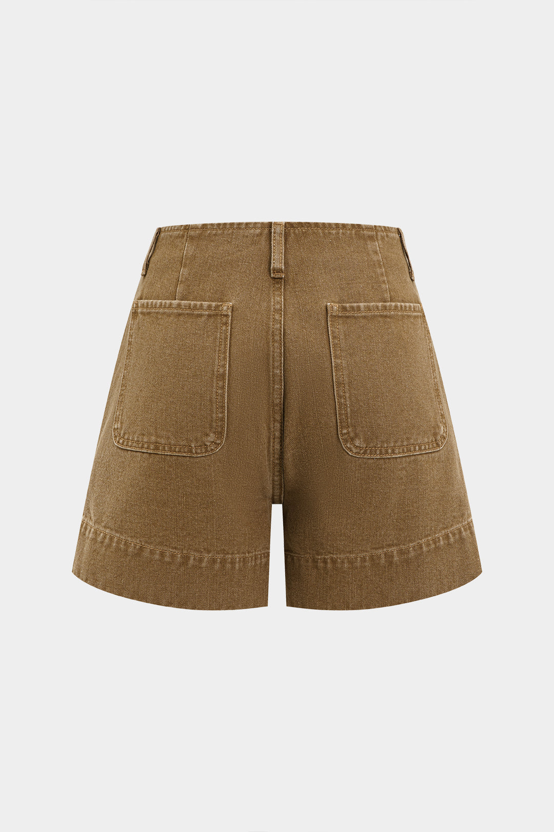 Denim verwassen short met zakken