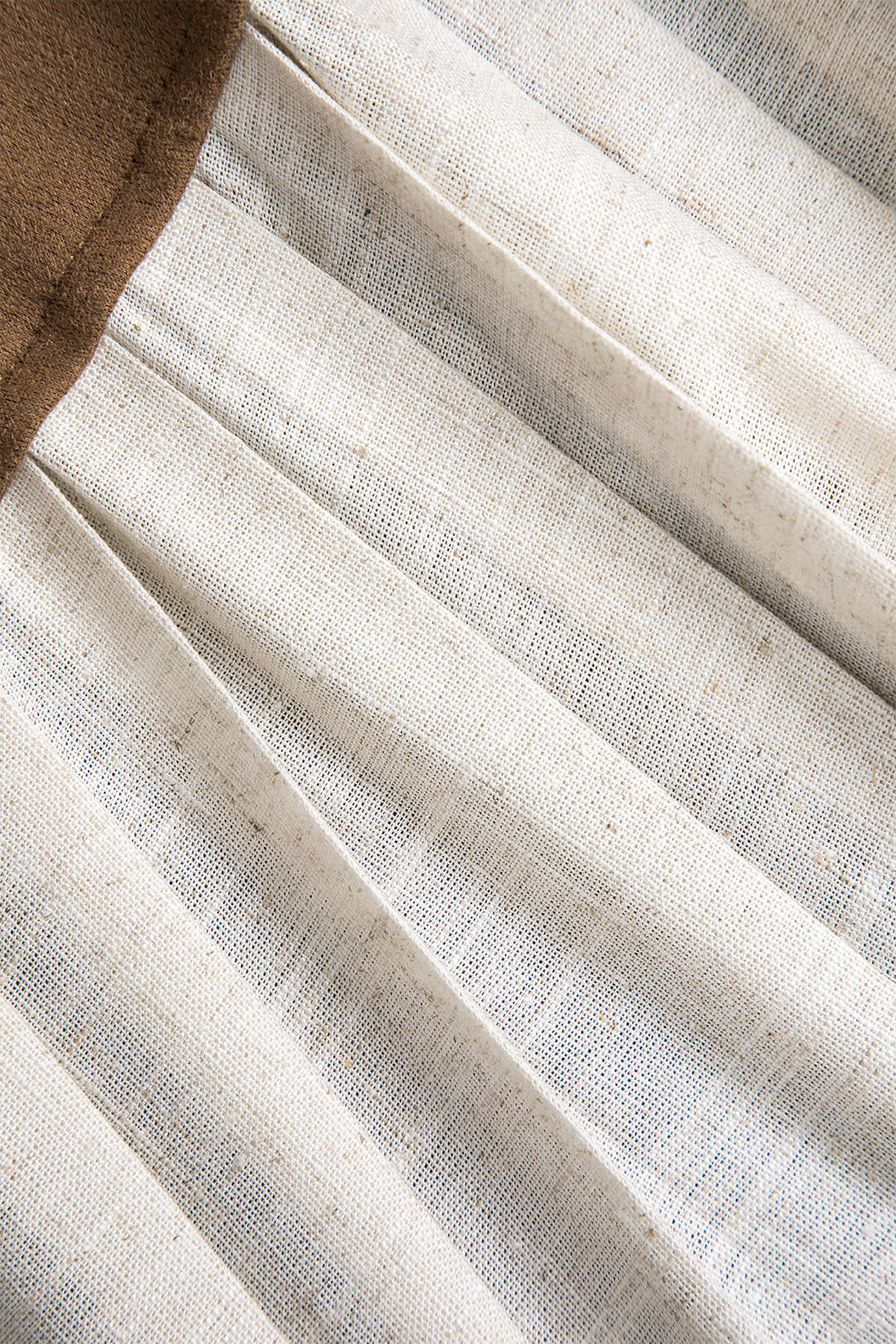 Linnen patchwork rok met knoopjes