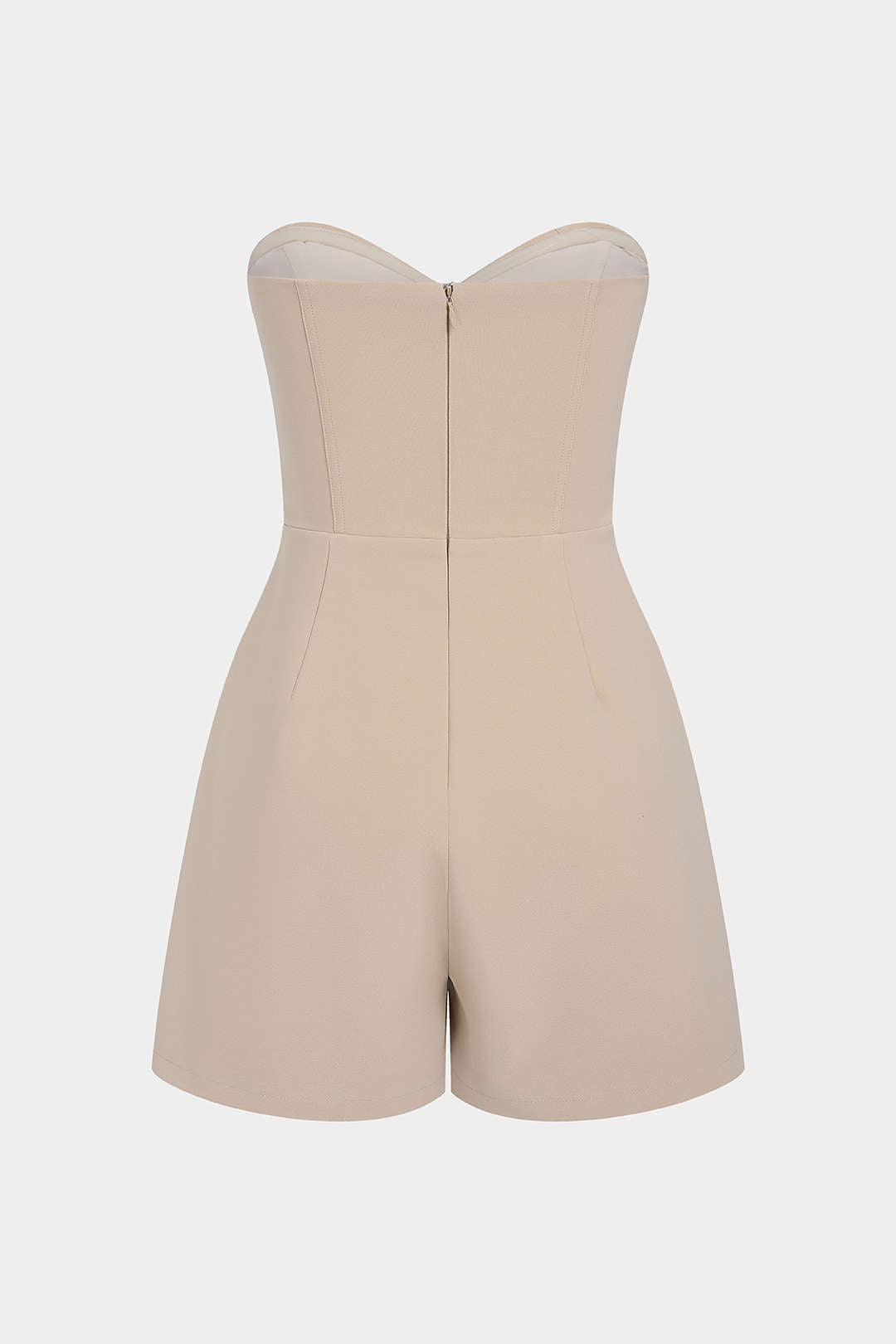 Mouwloze playsuit met strapless pasvorm