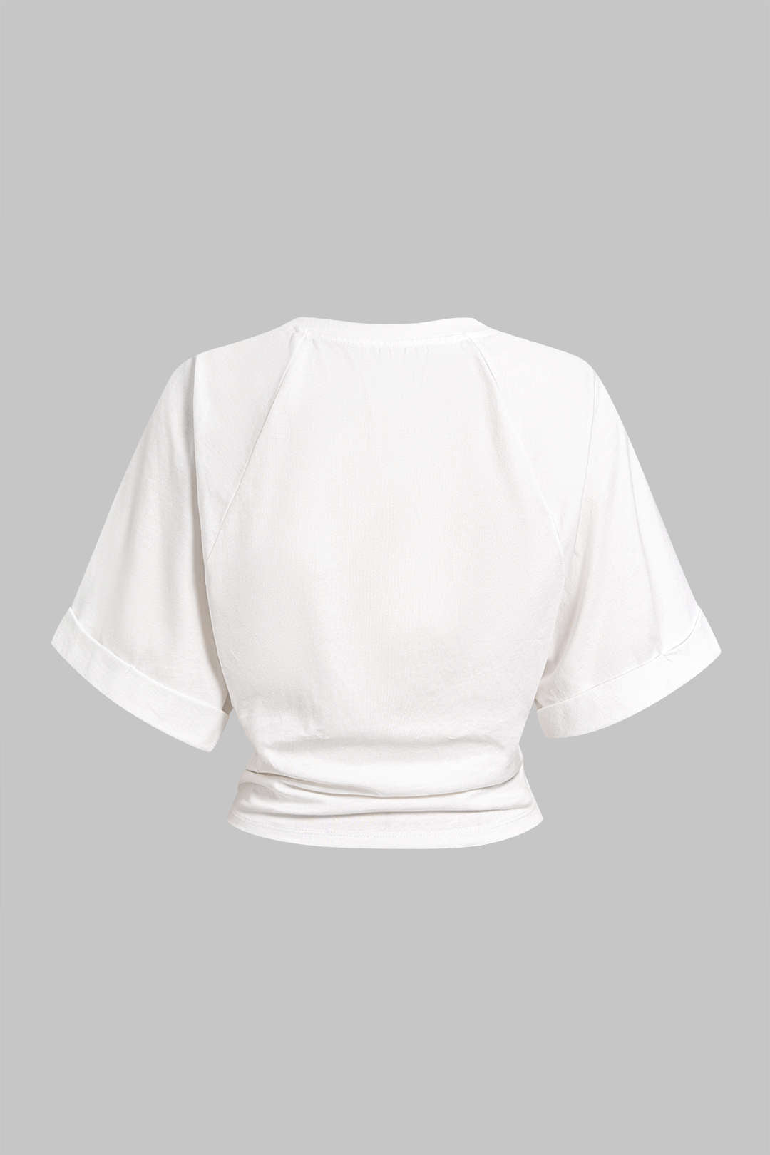 Metallic T-shirt met gesp, ronde hals en korte mouwen