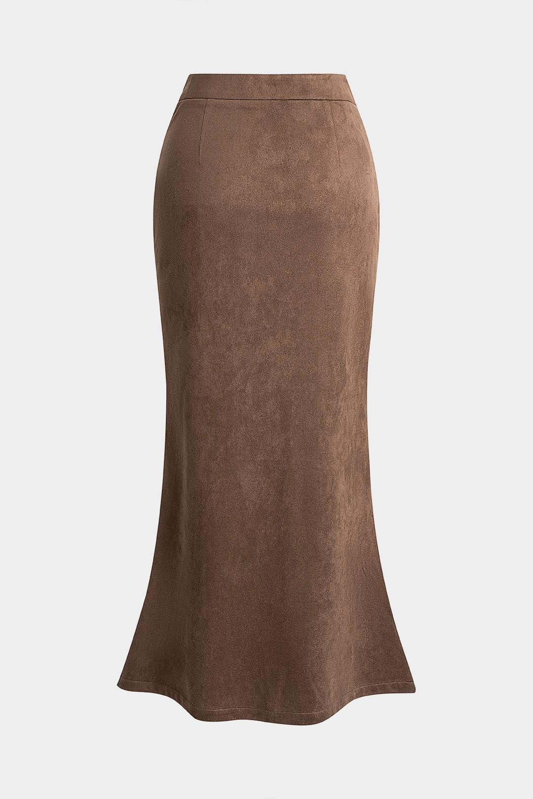 Suède patchwork rok met hoge taille