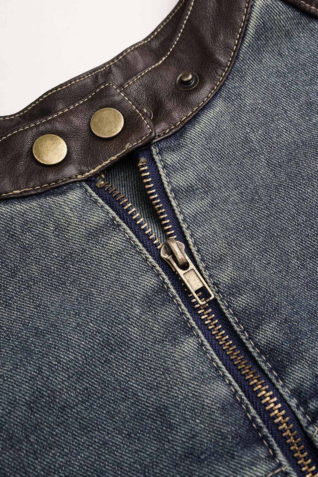 Pien - Denim patchwork jasje met rits