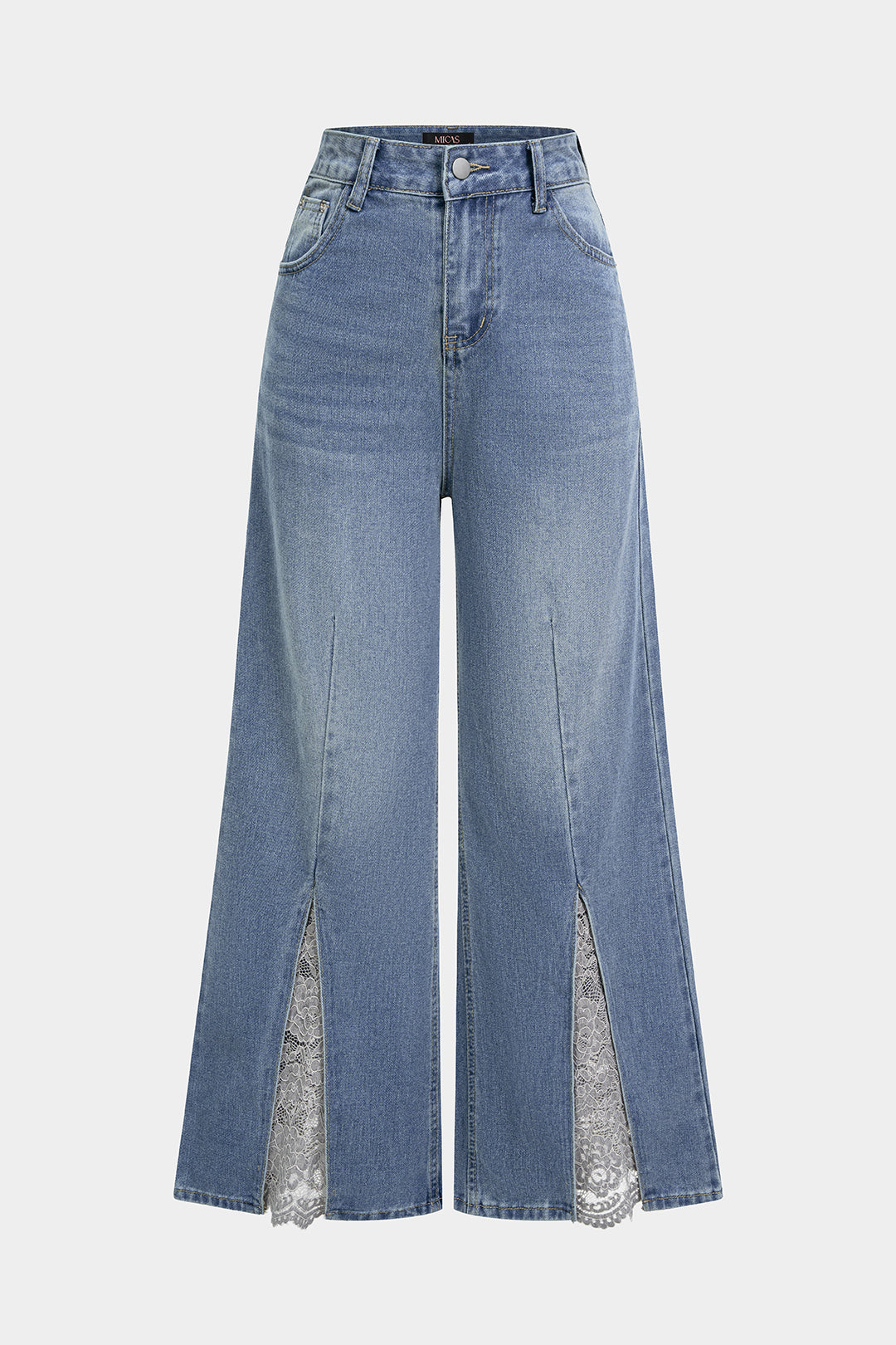 Wijde patchwork jeans