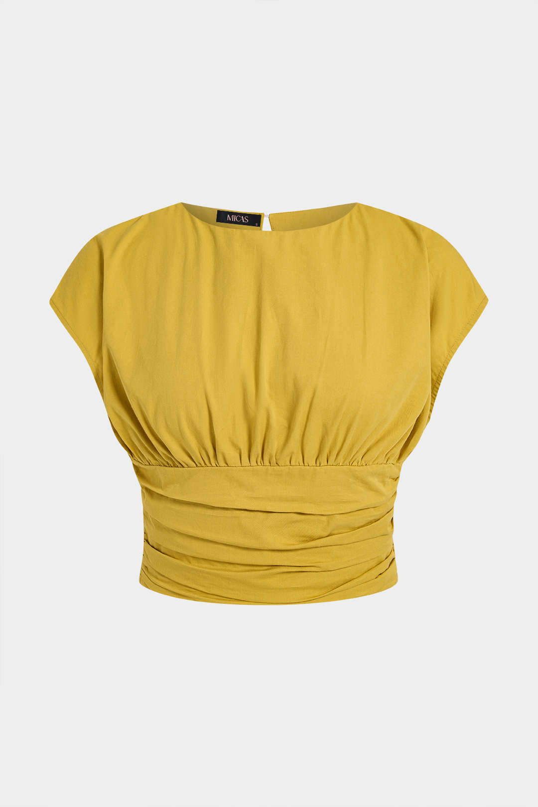 Luna - Tanktop met ronde hals en ruches