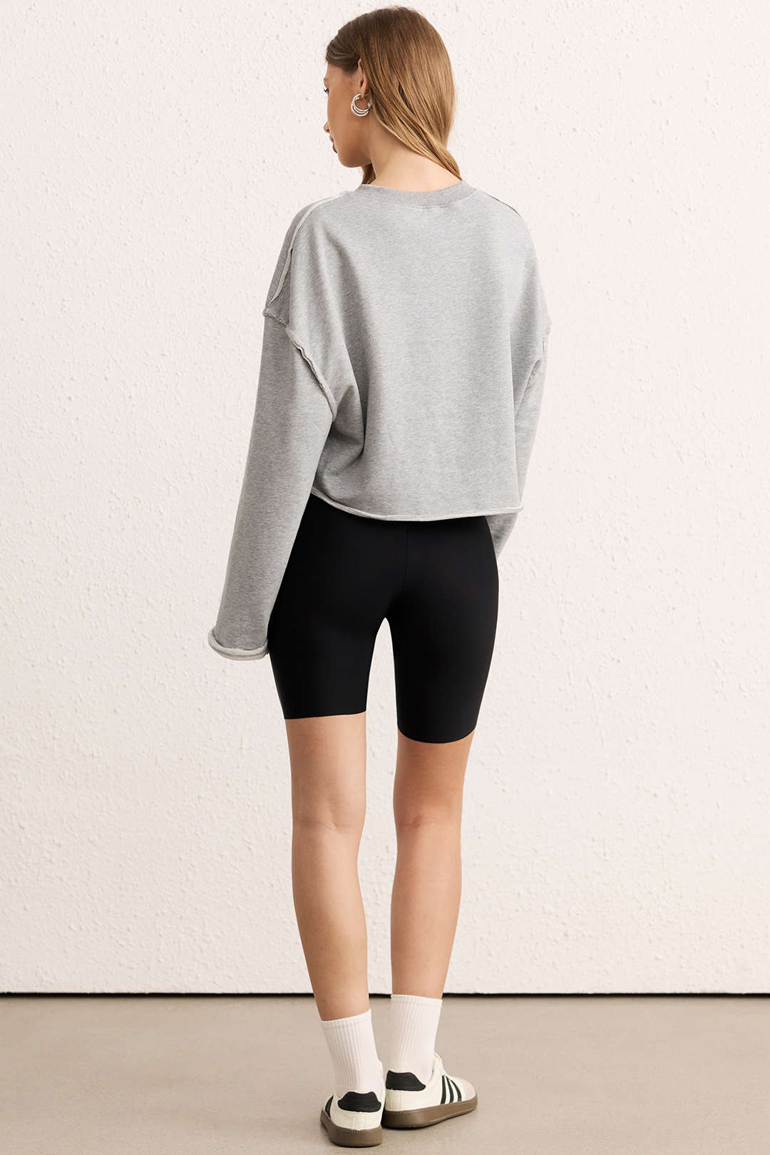 Effen sweater met getailleerde pasvorm