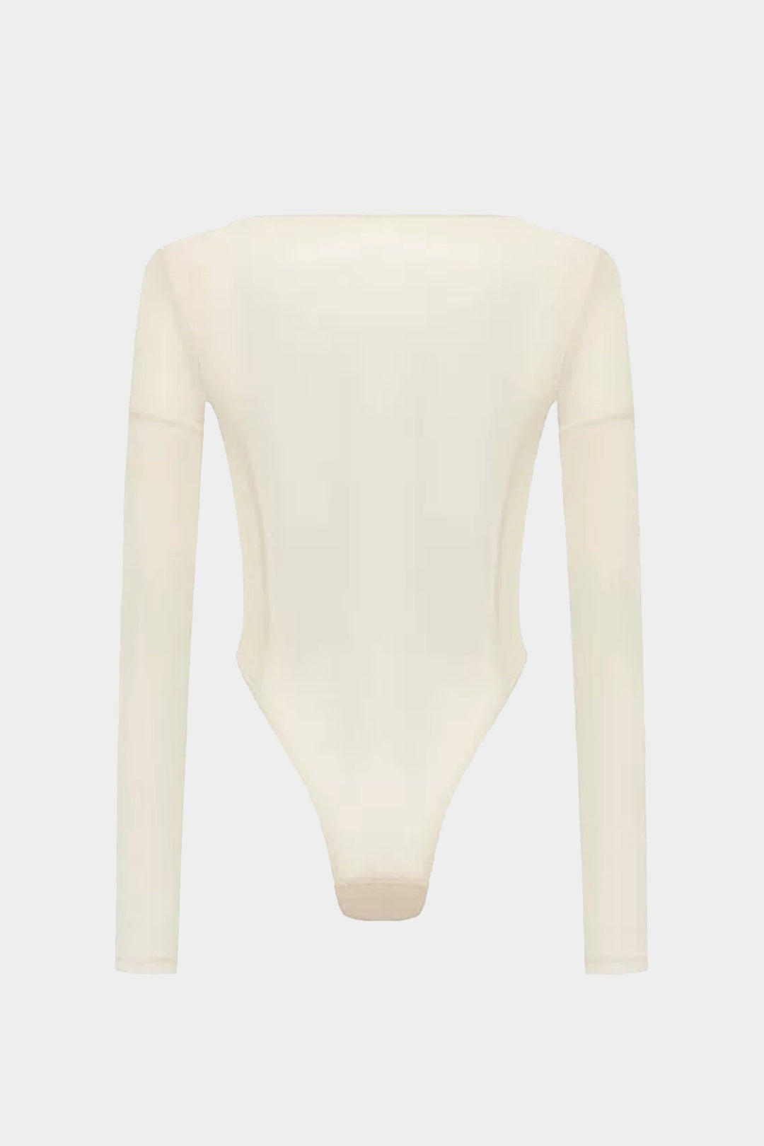 Mesh abstracte print body met lange mouwen