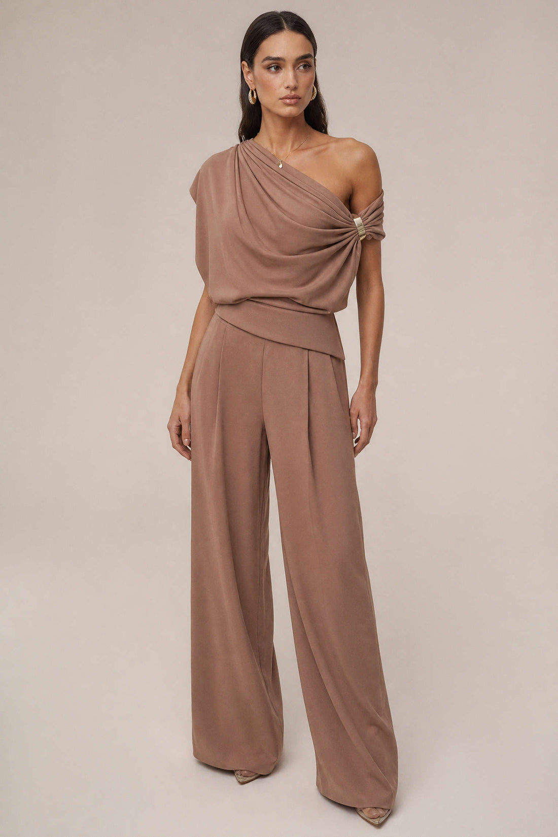 Hailey - Asymmetrische set met tanktop en broek