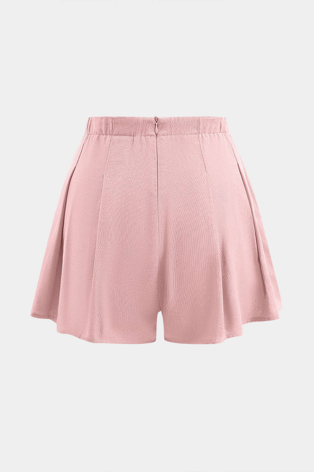 Linnen geplooide short met rits
