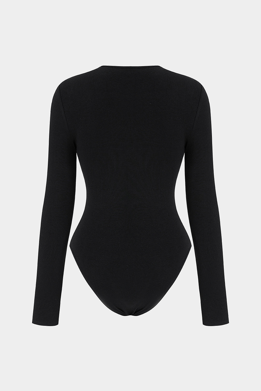 Tara - Leren-look patchwork body met lange mouwen