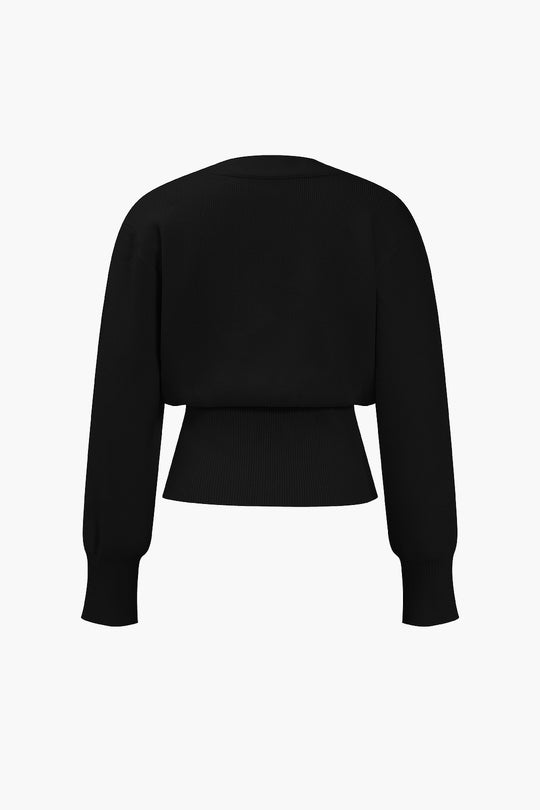 Cardigan trui met V-hals
