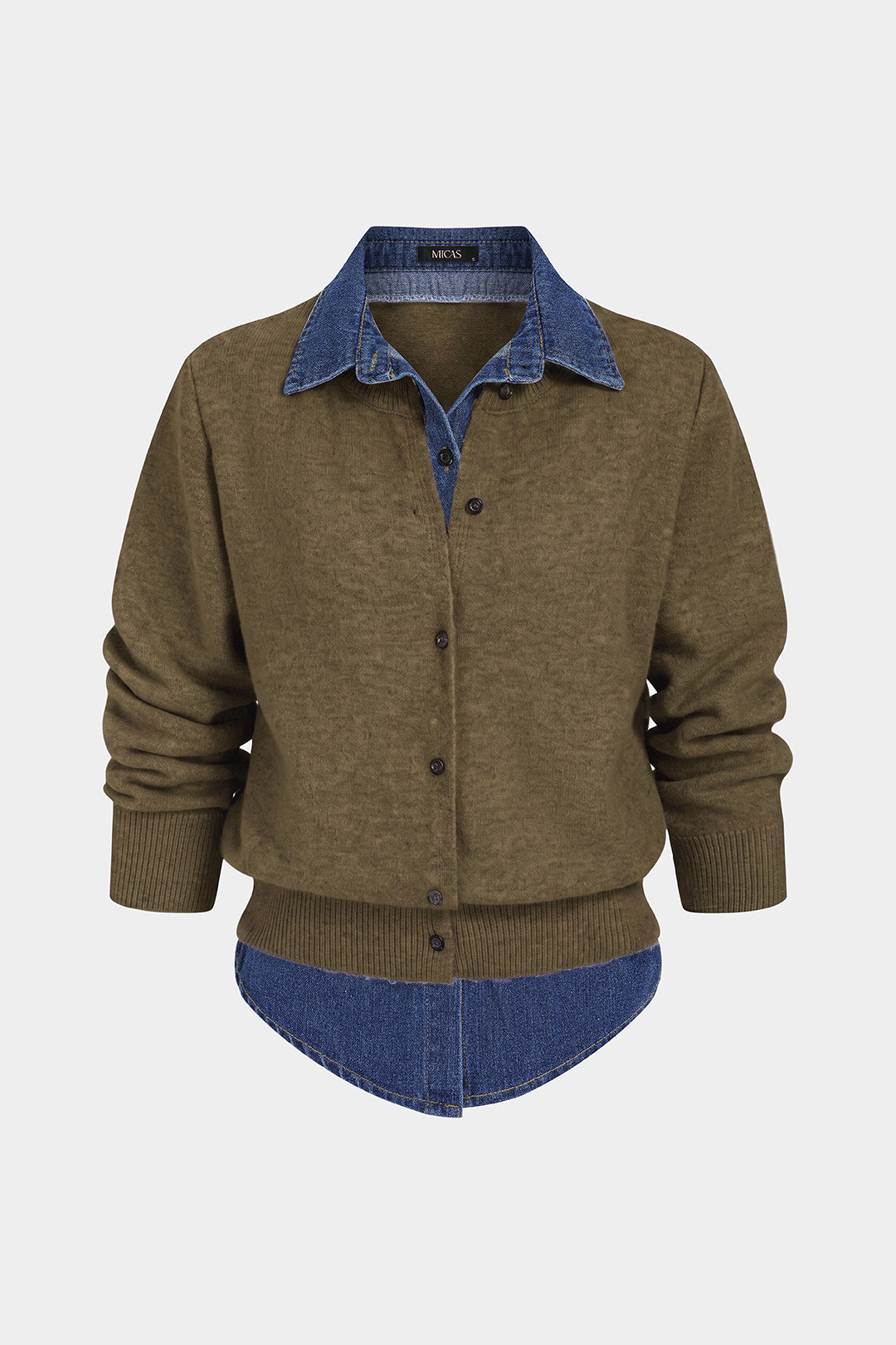 Gebreid patchwork vest