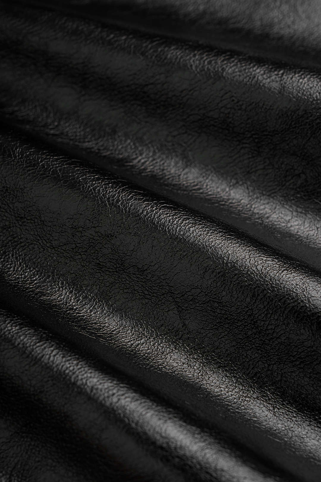 Leren-look metallic rok met riem
