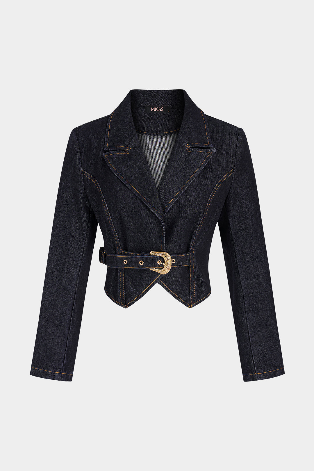 Denim jasje met riem