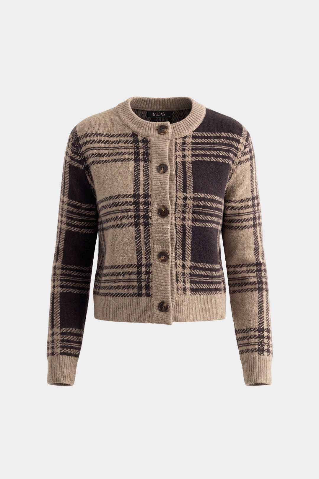 Zara - Gebreid vest met ronde hals en knoopjes