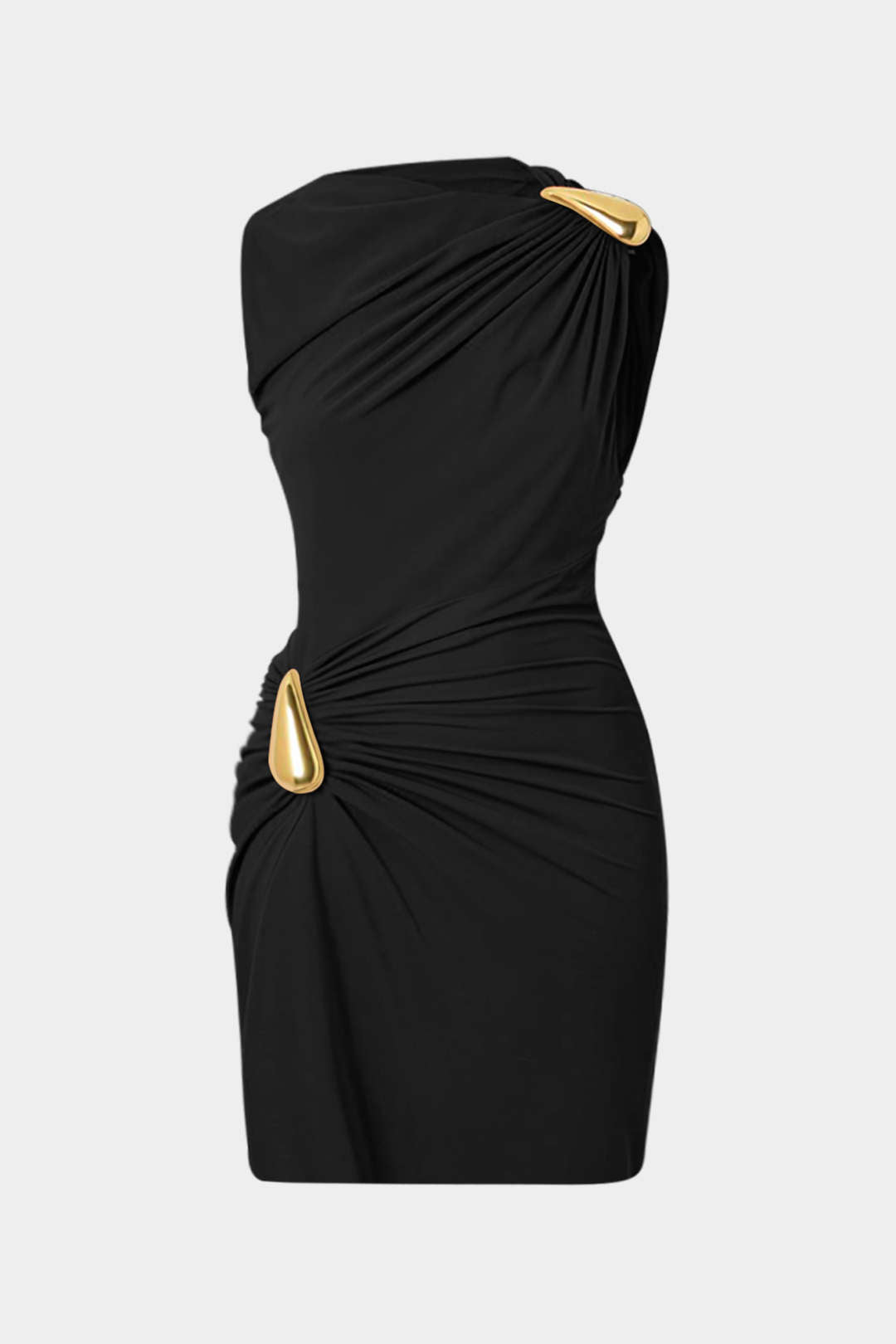 Fleur - Metallic mouwloze minijurk