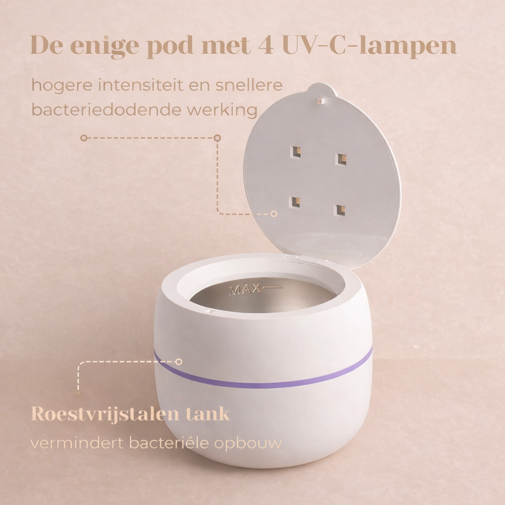 ZorgPod - Nr. 1 Tandarts-Goedgekeurde Ultrasone UVC-Reiniger