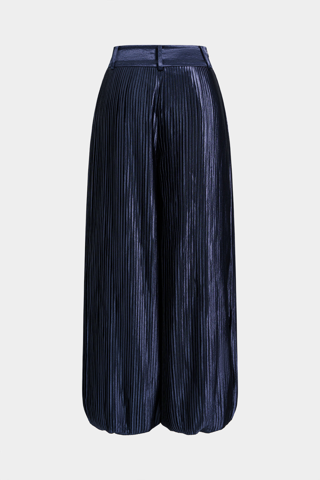 Satijnen geplooide broek met ballonmodel