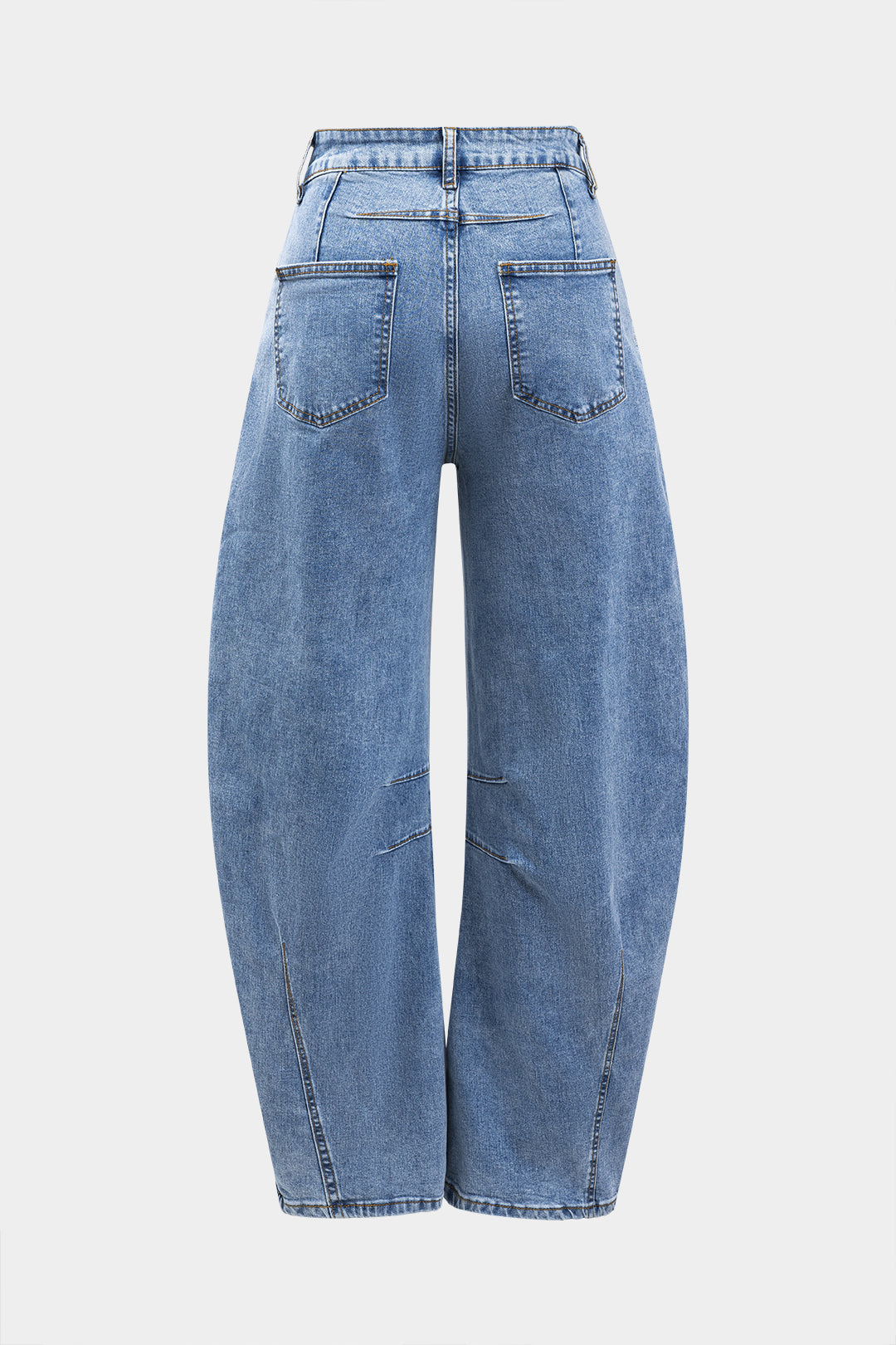 Jeans met zakken, wijde pijpen en ballonmodel