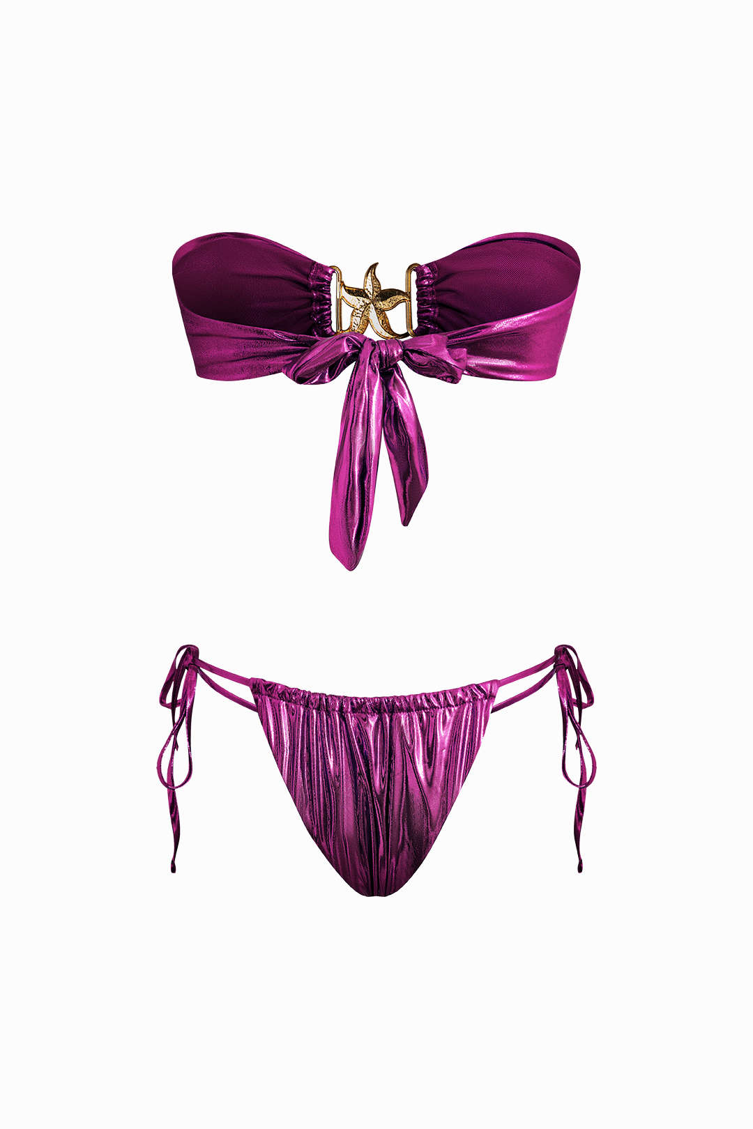 Bikini met knoopdetail en ruches