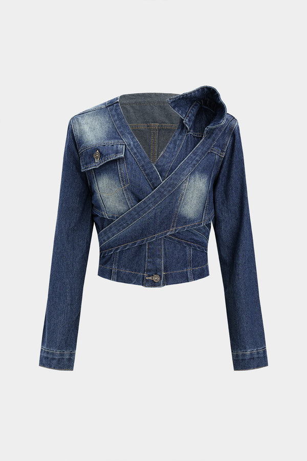 Denim asymmetrische item