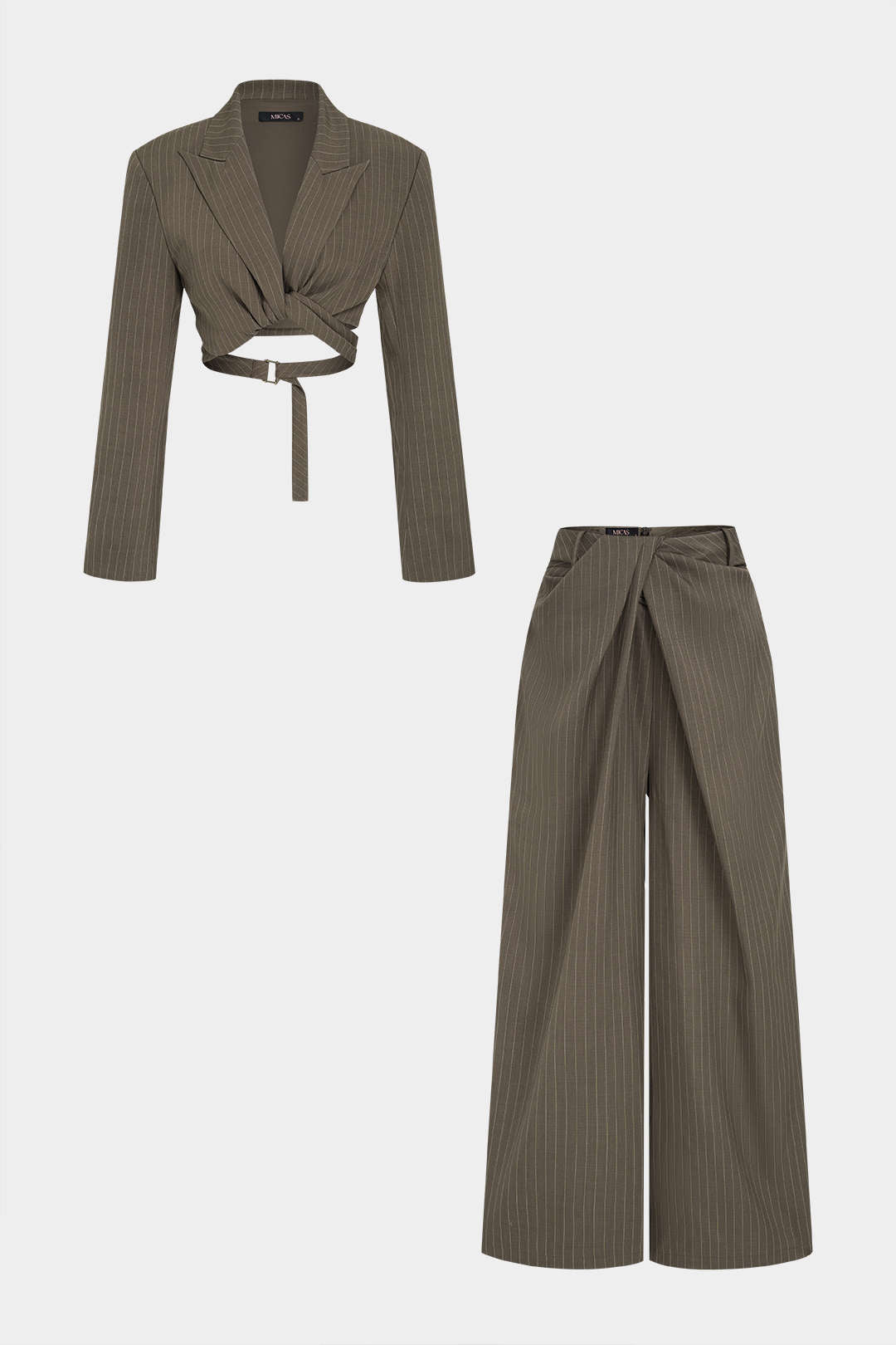 Gestreepte asymmetrische blazer
