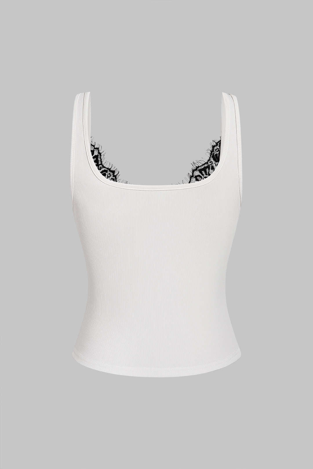 Patchwork tanktop met kant