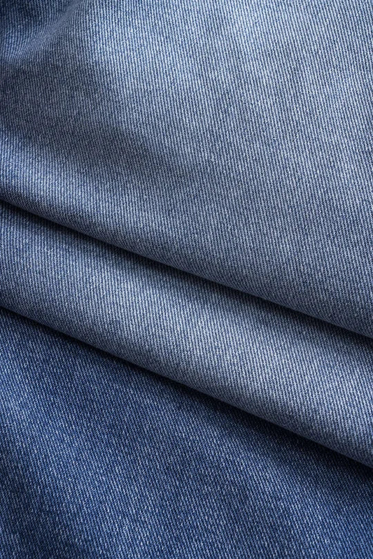 Denim jeans met wijde pijpen en verwassen look