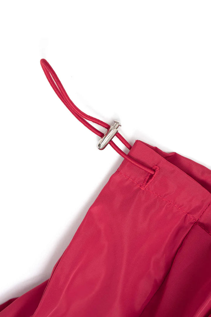 Broek met trekkoord en ruches, wijde pijpen