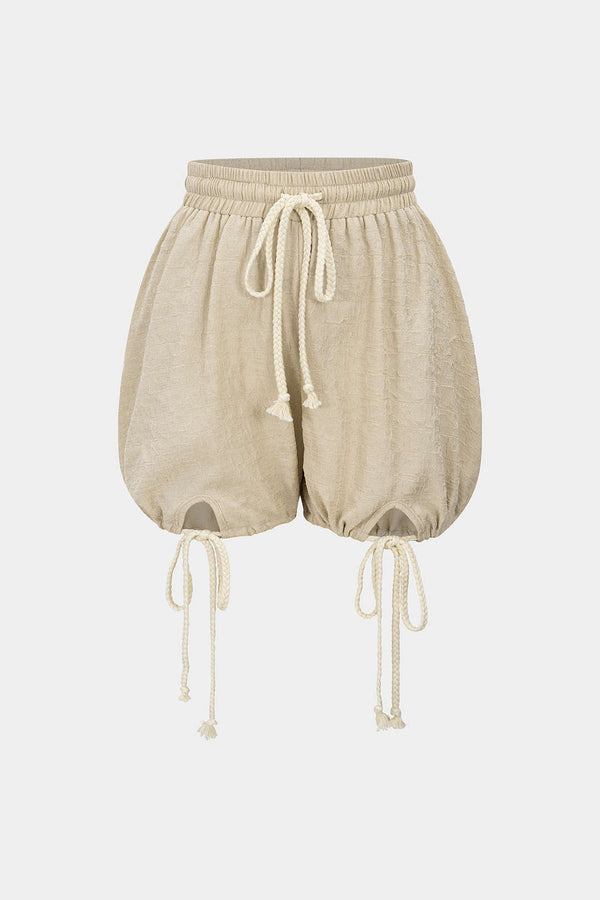 Short met trekkoord en strik