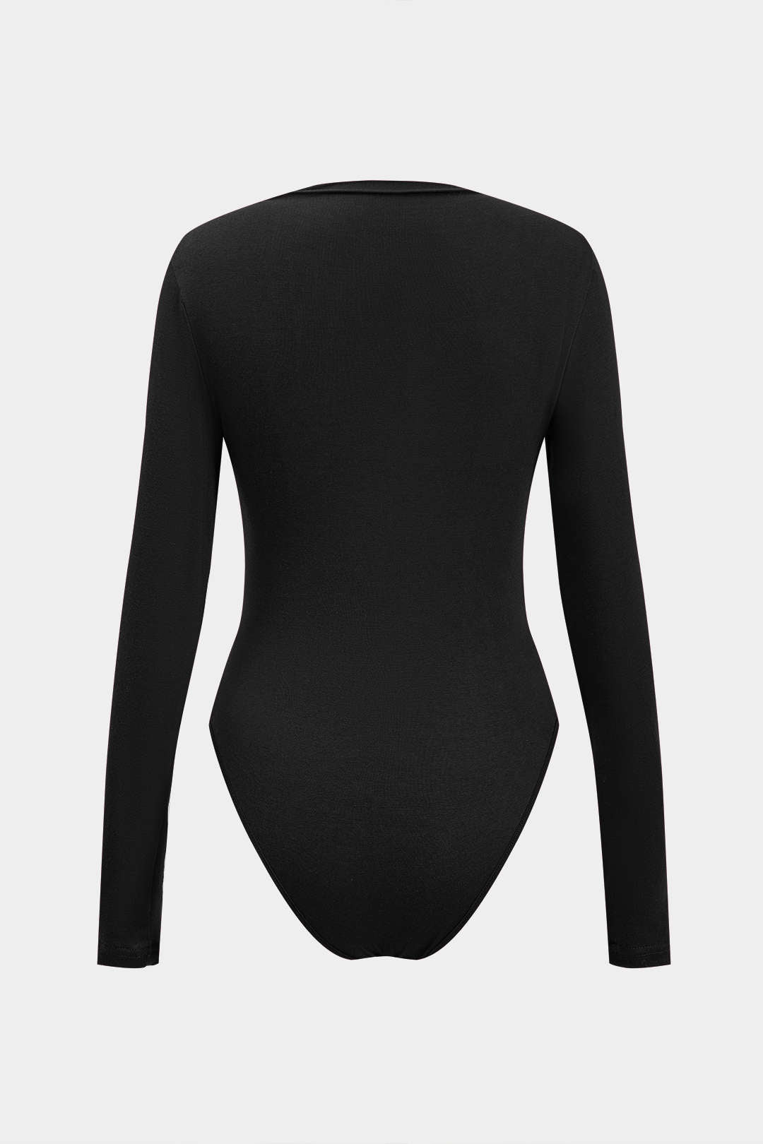 Gebreide body met ruches en lange mouwen
